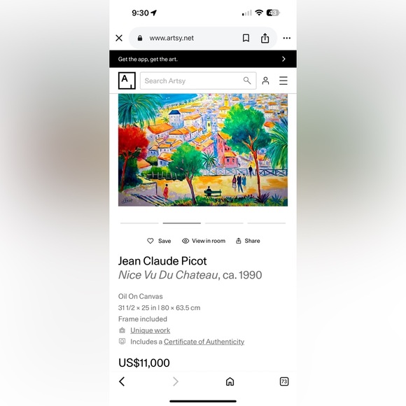 - Jean Claude Picot Signed gallery canvas Oil painting Canotage Sur Le La… - Picture 6 of 6